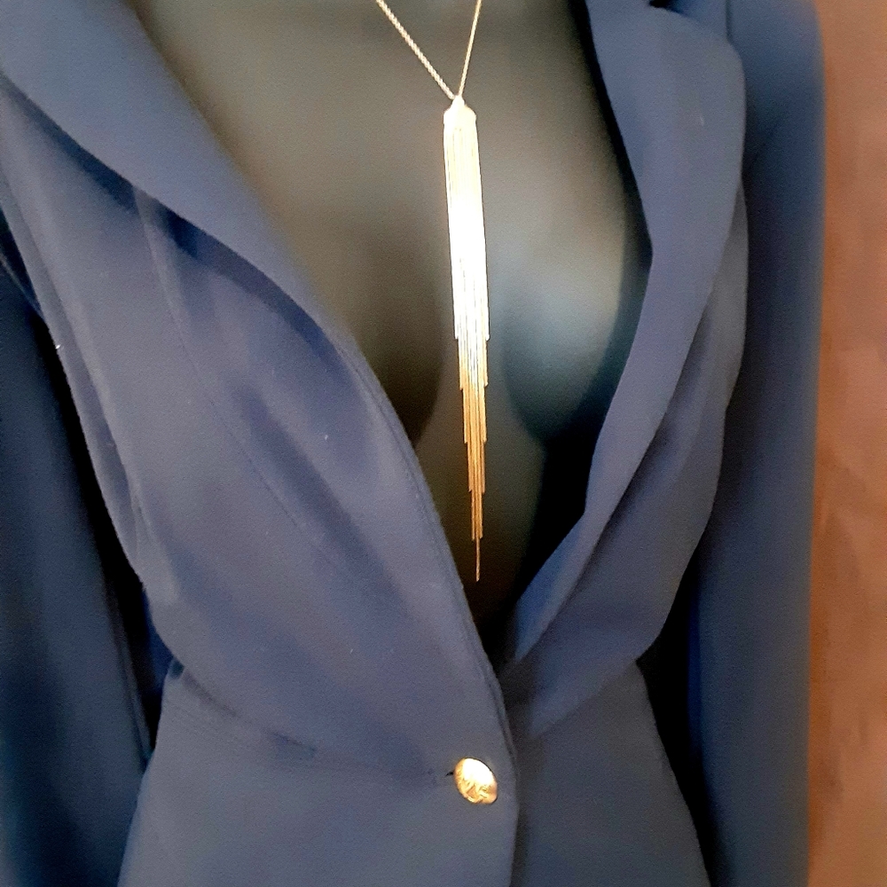 Gold chandelier necklace